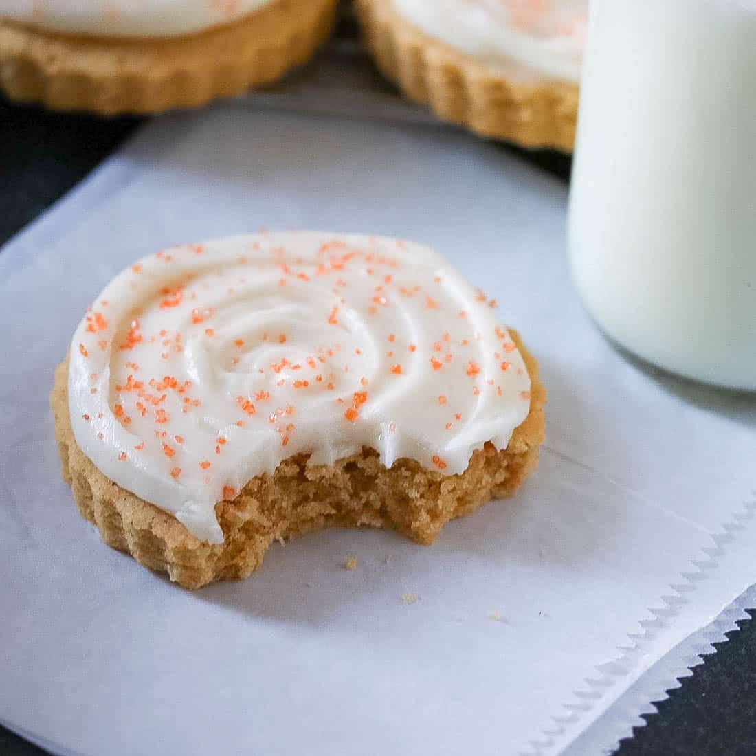 Iced Pumpkin Sugar Cookies (Vegan, Grain-Free)