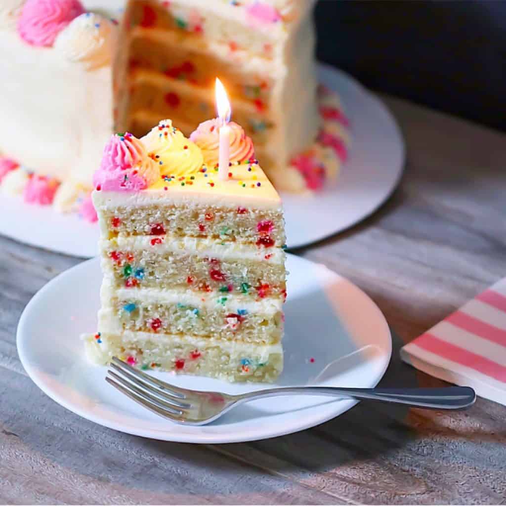 Vegan, Grain-Free Funfetti Cake, perfect for birthdays