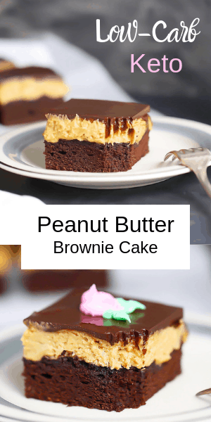 Keto Peanut Butter Brownie Cake Pin