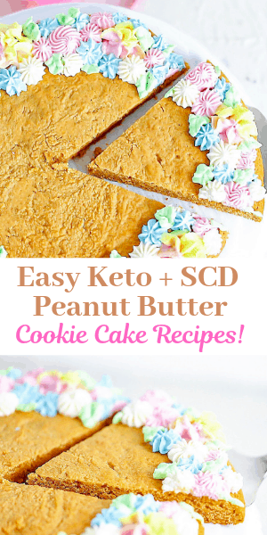 Low Carb + SCD friendly Peanut Butter Cookie Cake Pin
