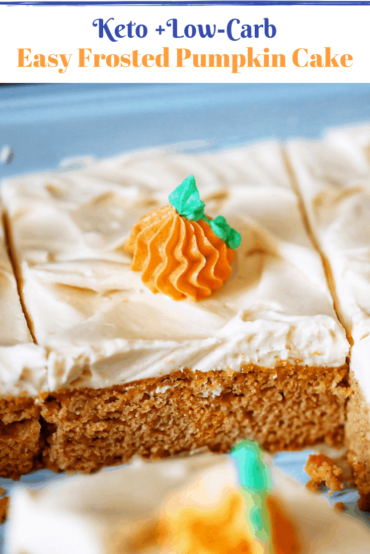 keto iced pumpkin cake