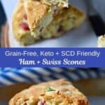 SCD/Keto Ham + Swiss Scones