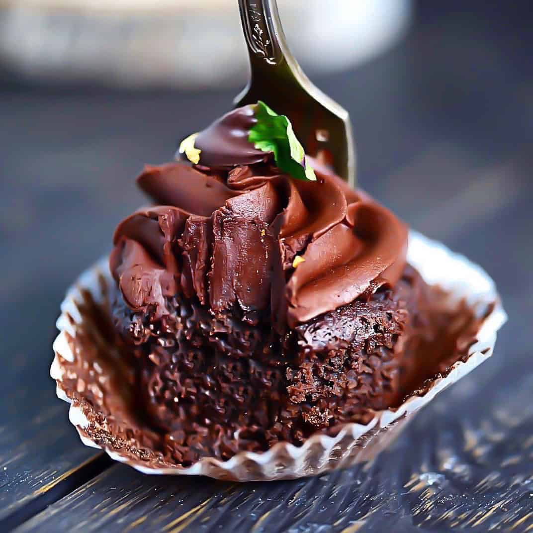 Keto Cupcake with chocolate mint