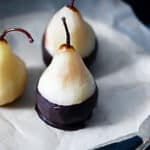 Poached Pears Overhead Photo