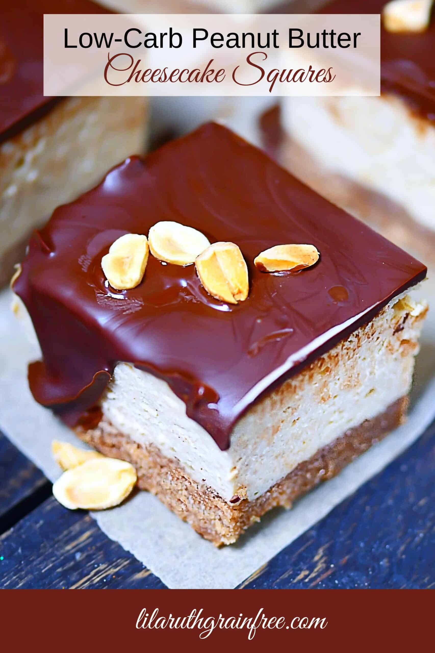 PB Cheesecake Square Pin For Pinterest