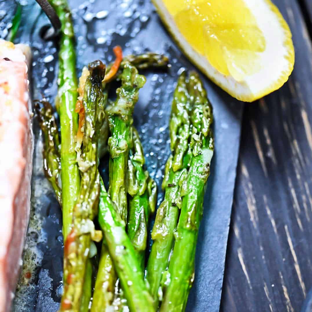 salmon asparagus..