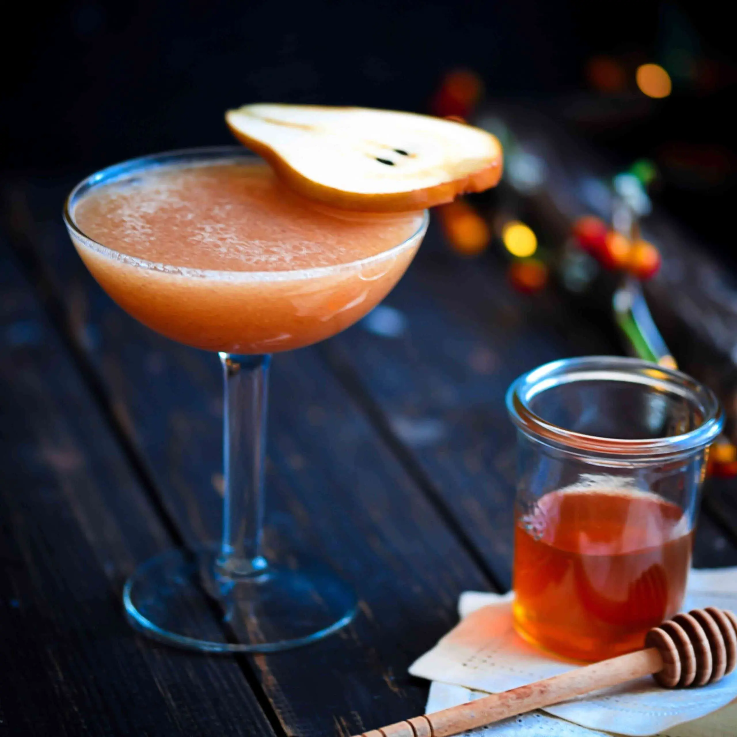 Bourbon Blitz, Fall Cocktail with pear