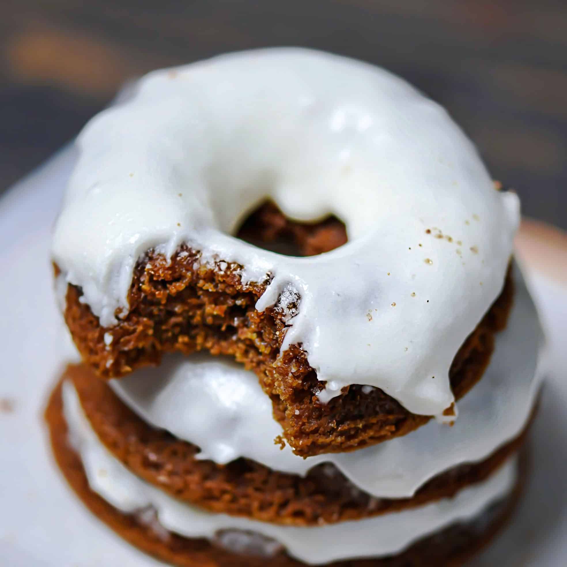 Iced Molasses Donuts