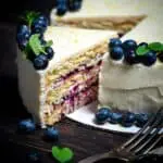 Keto Lemon Blueberry Compote Cake
