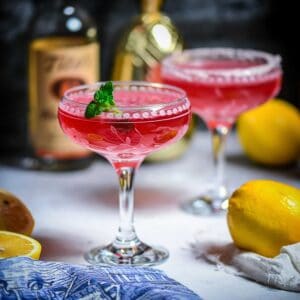 Cran-Citrus Fizz Cocktail + Mocktail - Honey Simple Syrup