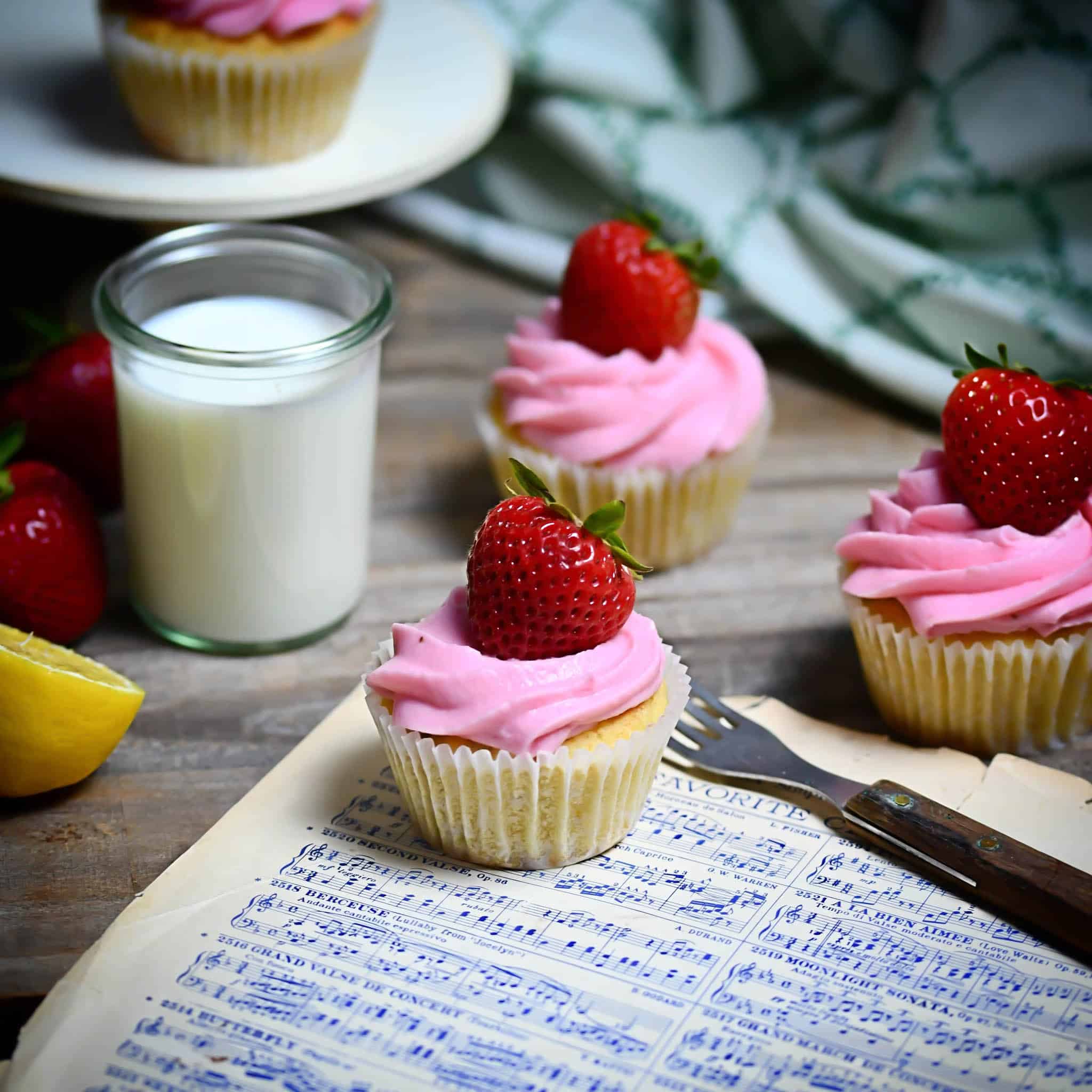 Gluten-Free Sugar-Free Berry Birthday Cupcakes