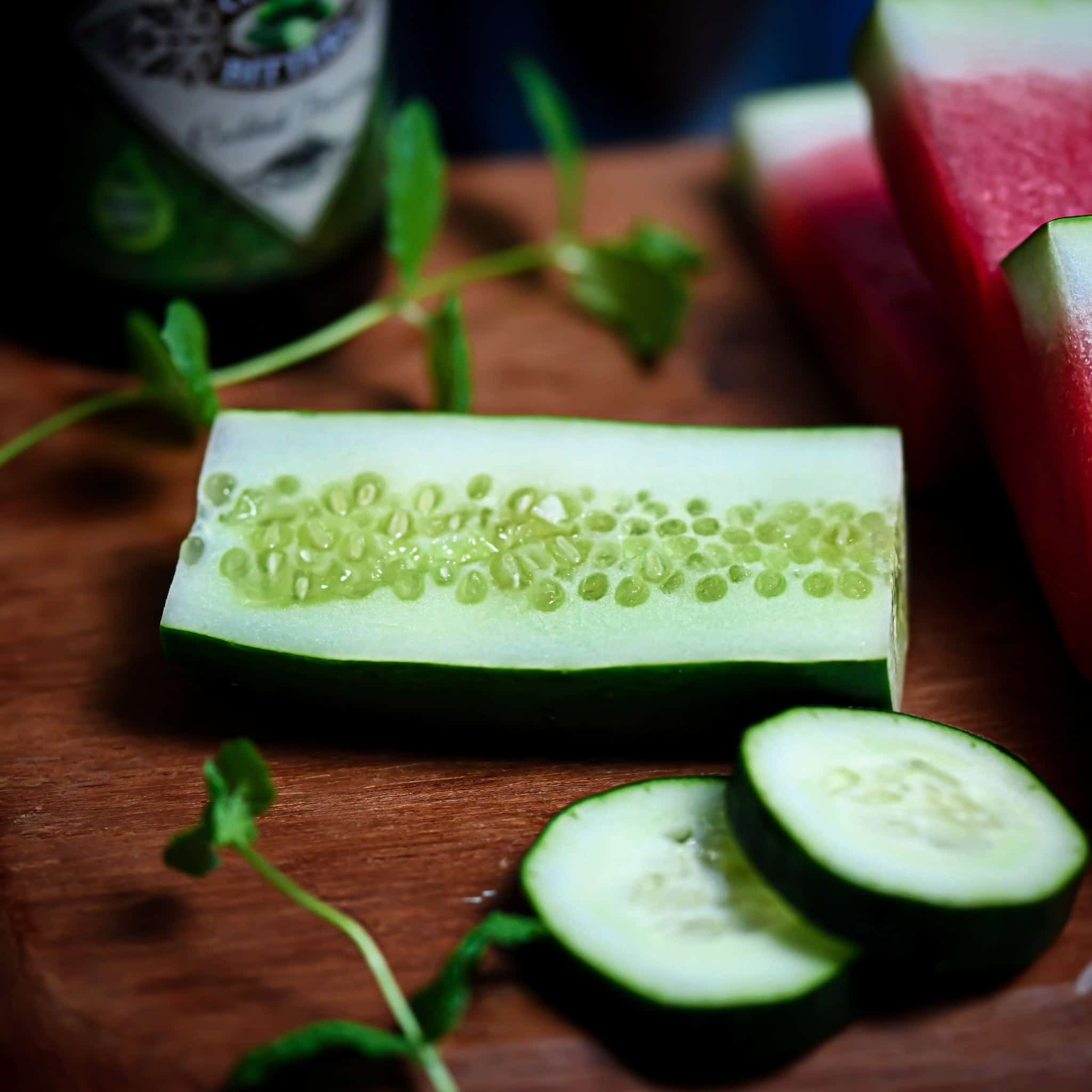 Cucumber Slices for summer cocktail