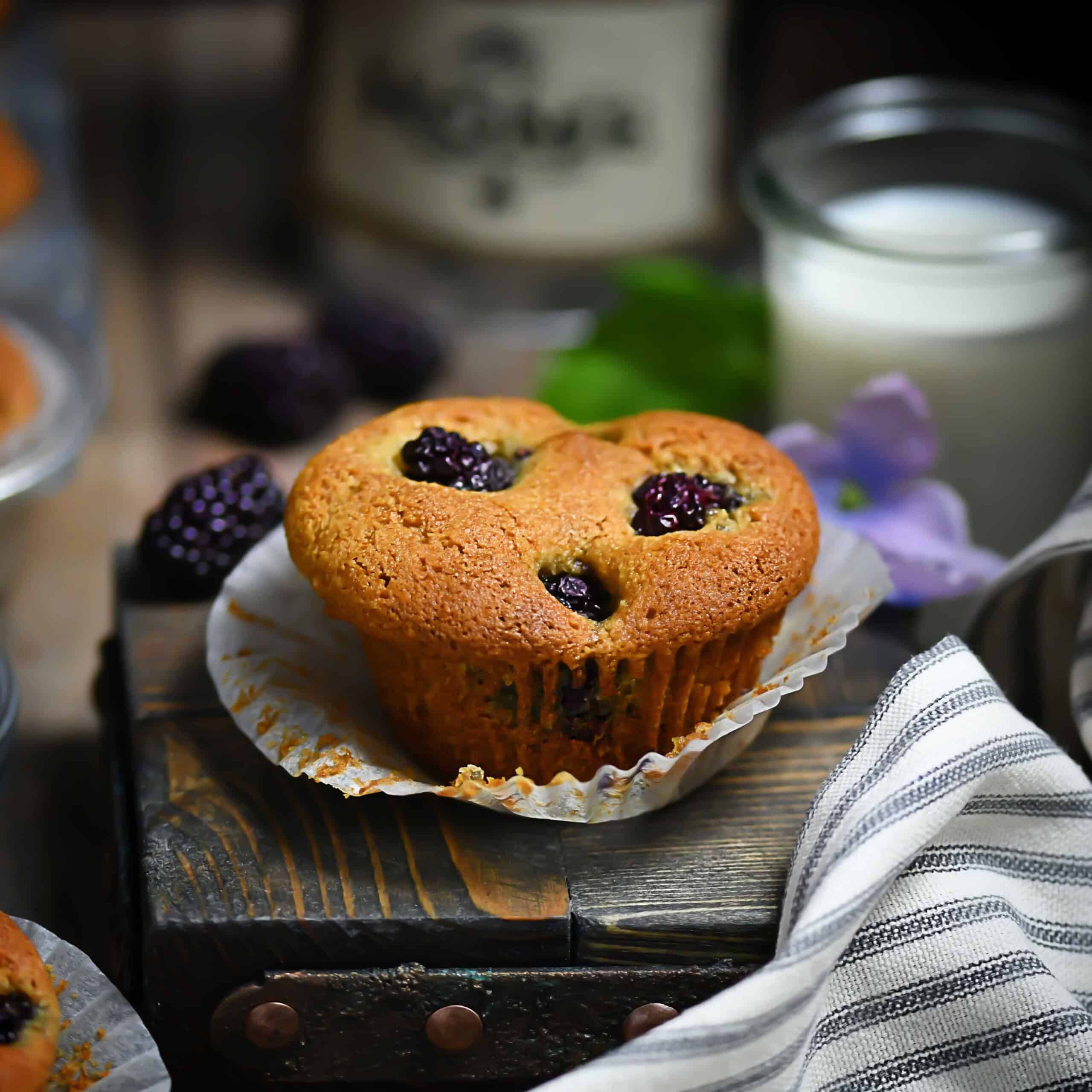 Naturally Sweetened Muffins with berries and coconut milk