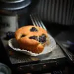 SCD + Paleo Blackberry Muffins In cupcake liner