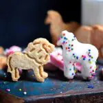 Lion + Horse Animal Cookies in White Chocolate and sprinkles